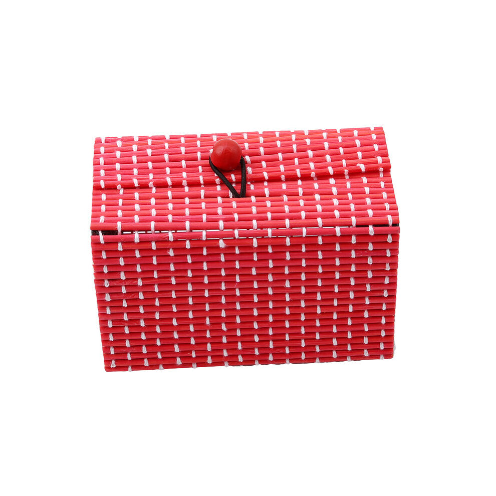 1pc Bamboo Curtain Jewelry Storage Box Mini Multifunctional Storage Box