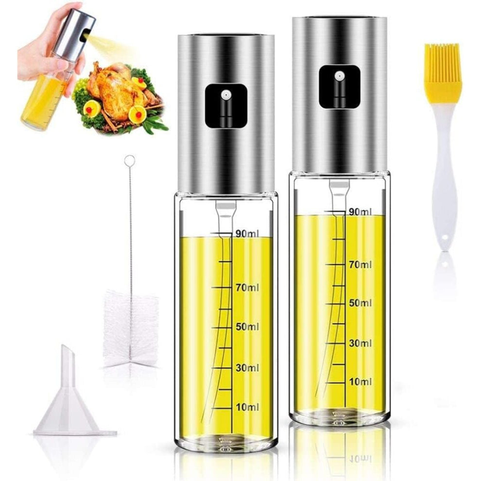 Oil Sprayer Oil Spray, 2PCS Olive Oil Sprayer Dressing Dispenser Oil Spray Bottle Spray for Kitchen BBQ Salad Barbecue