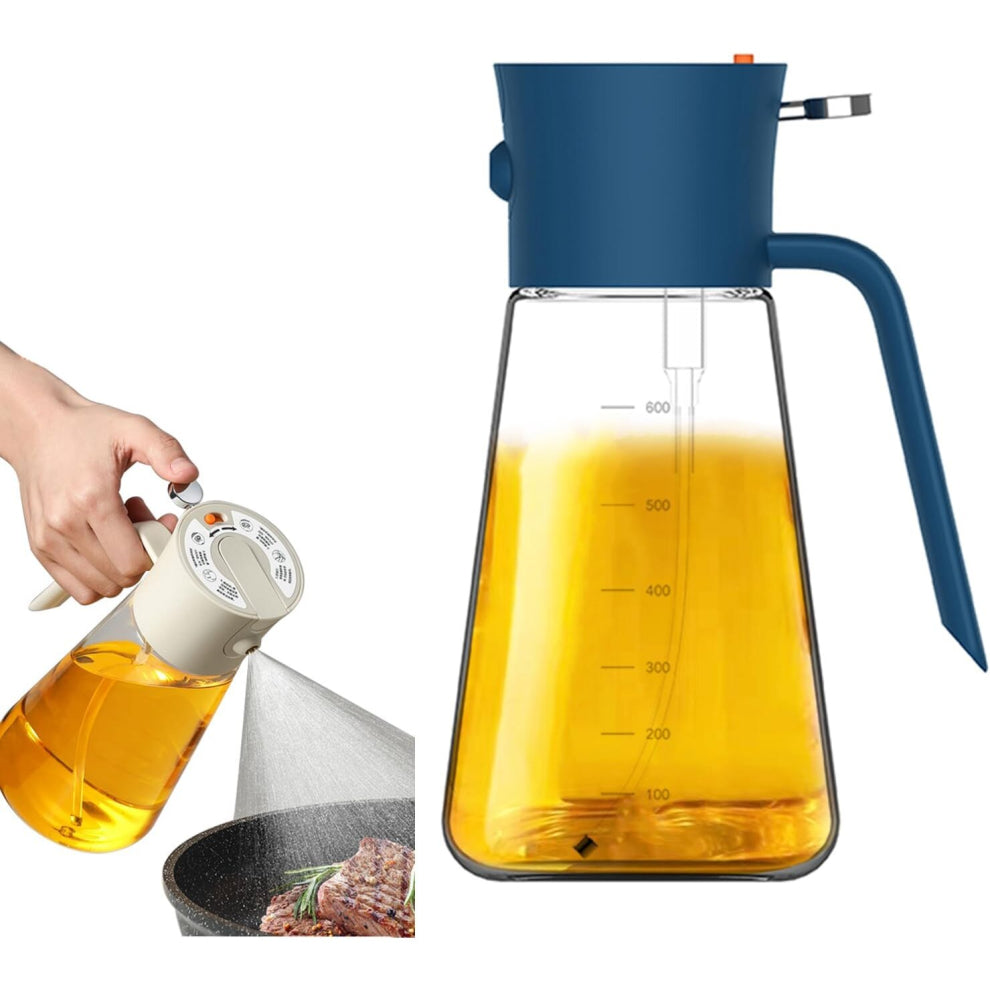 Cooking Oil Spray,Olive Oil and Vinegar Spray Bottle,2 in 1 Glass Olive Oil Dispenser with Sprayer,Food Spray Bottle