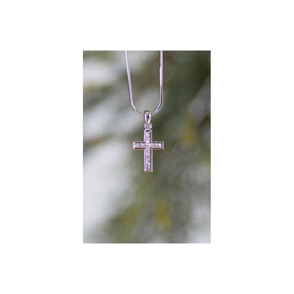 Necklace-Eden Merry Little Cross Pendant, Clear