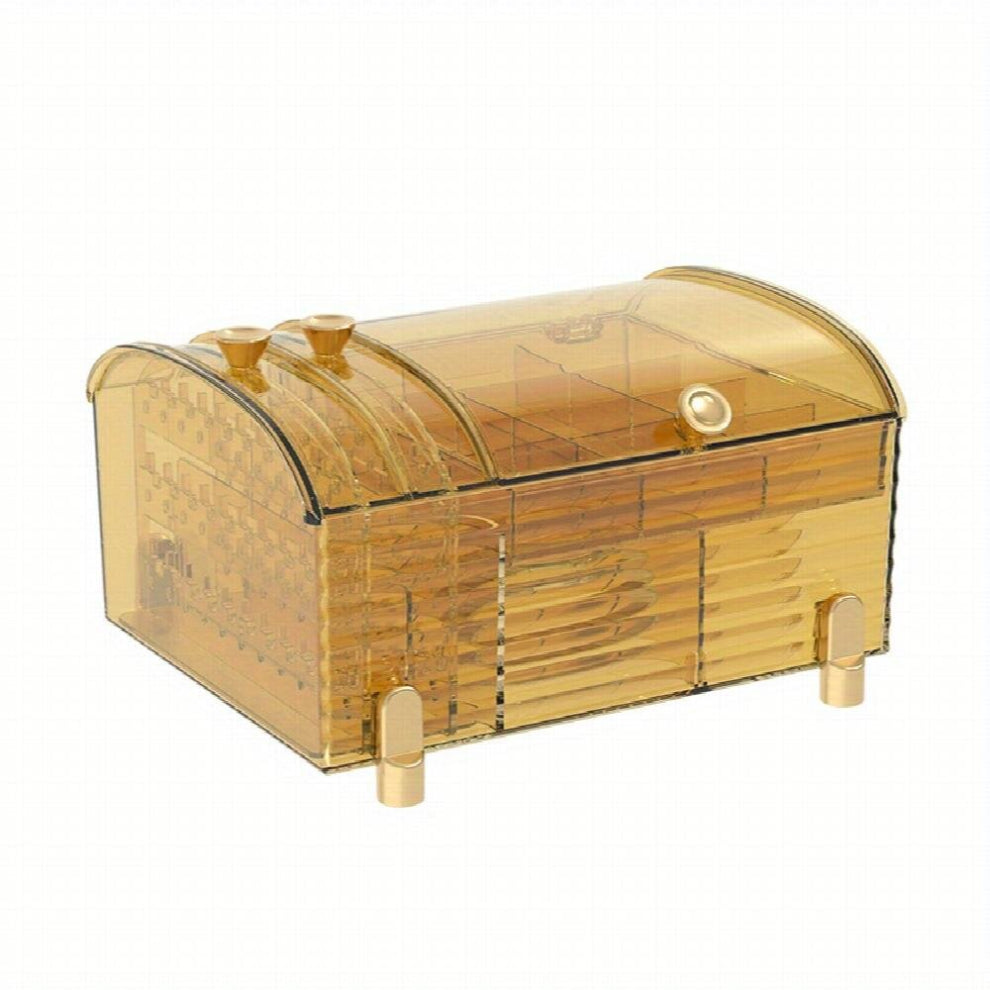 Clear Acrylic Jewelry Box for Bracelets Rings and Earrings Large Capacity Layer Desktop Organizer with Anti Dust Protection