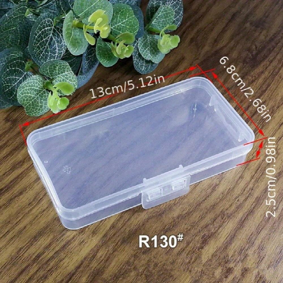 Clear Jewelry Storage Box Square Dustproof Powder Puff Case Travel Portable Eyebrow Pencils Organizer