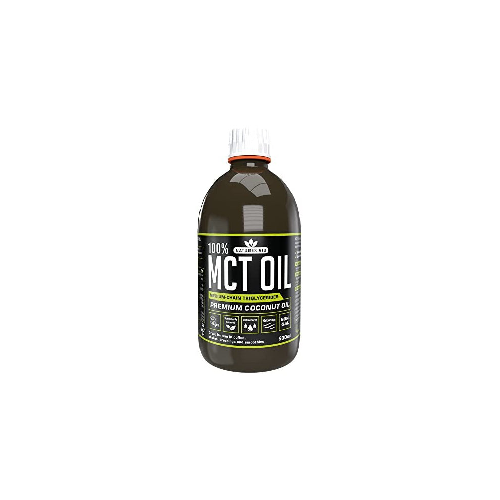 100 Percent MCT Oil, Premium Coconut Oil, Sustainably Sourced, Add to Coffees or Shakes, Vegan, 500 ml