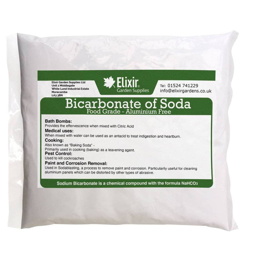 (15kg, Clear Bag) Elixir Gardens | Bicarbonate of Soda | 500g - 25kg | Supplied in a Bag or Tub