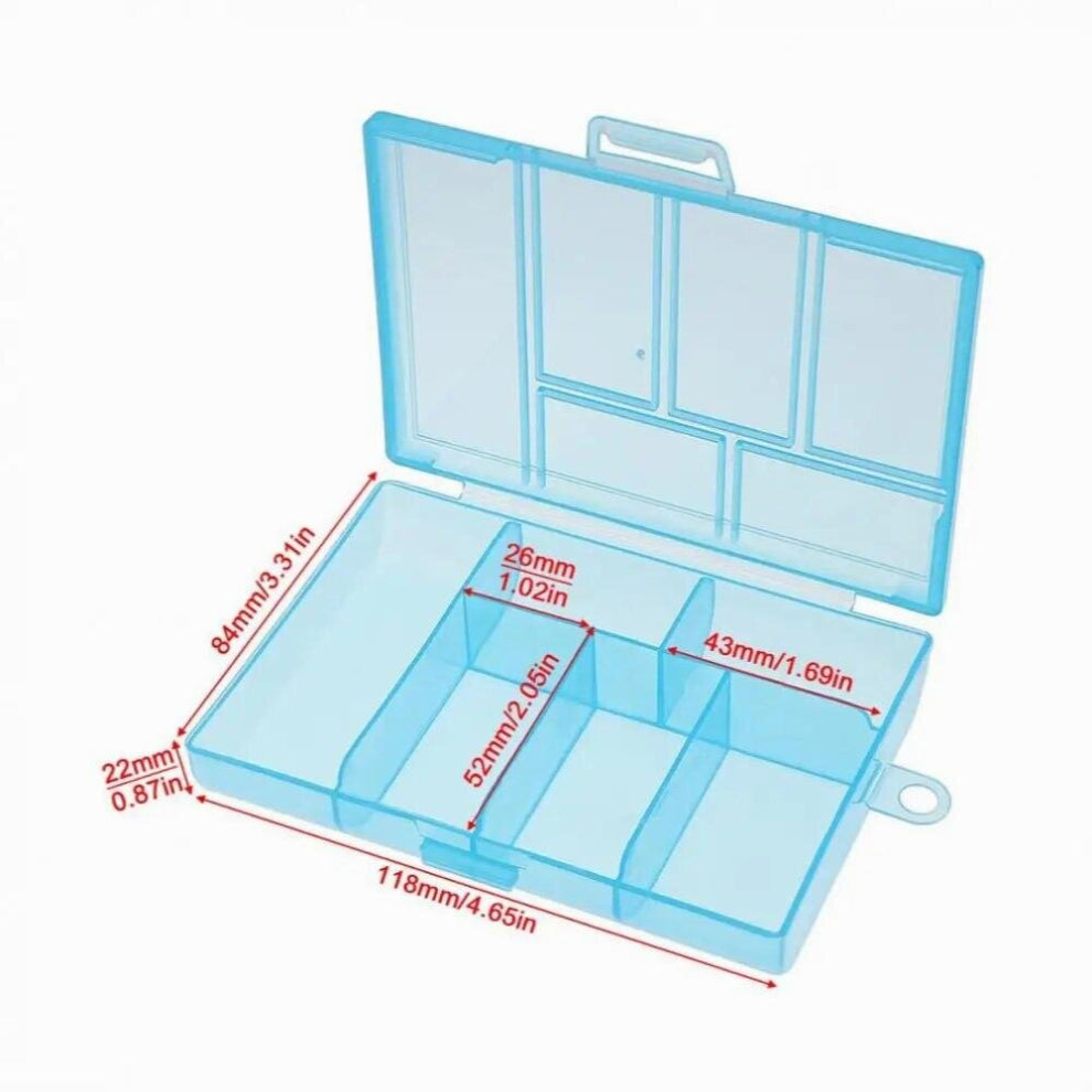 3 Colors 6 Grid PP Fixed Multipurpose Organizer Container Storage Box Fit for Household Daily - Jewelry - Cosmetic - Tool Parts