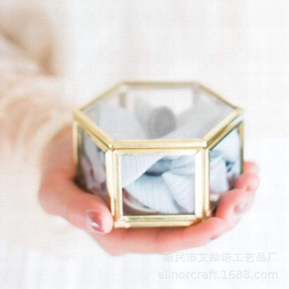 Jewelry Storage Ornaments Jewel Casket Wedding Ring Container Desktop Display Tabletop Succulent Plants Decor High