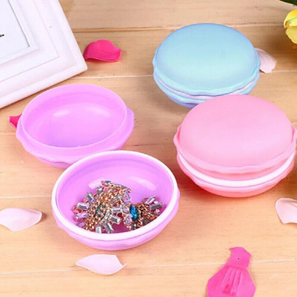 Macaroon Cookie Shape Storage Box Jewelry Holder Earring Bag Carrying Case Necklace Accessories For Home Travel Makeup Organizer