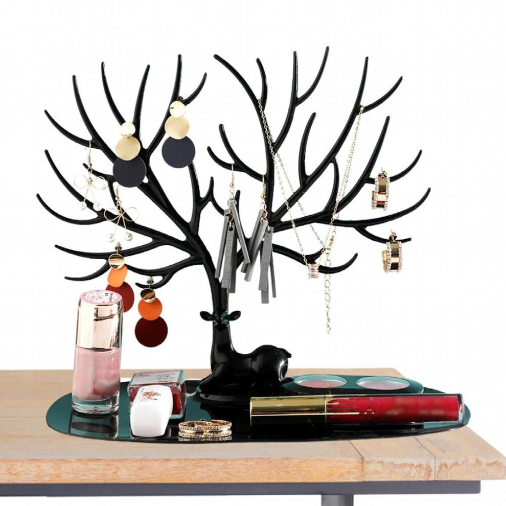 Deer Jewelry Storage Rack Desktop Earrings Necklace Jewelry Antlers Stand Large Capacity Deer Jewellery Holder For Women And