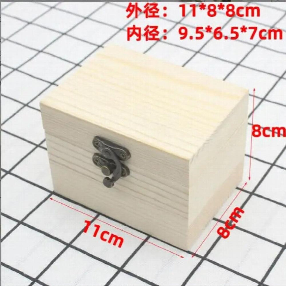 home decor storage box wooden Retro Jewelry Box Desktop Wood Clamshell Storage Hand Decoration Wooden Box
