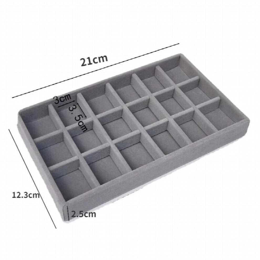 Velvet Jewelry Tray Jewelry Display Storage Box Desktop Organization Makeup Storage Tray Earrings Bracelet Ring Organizer