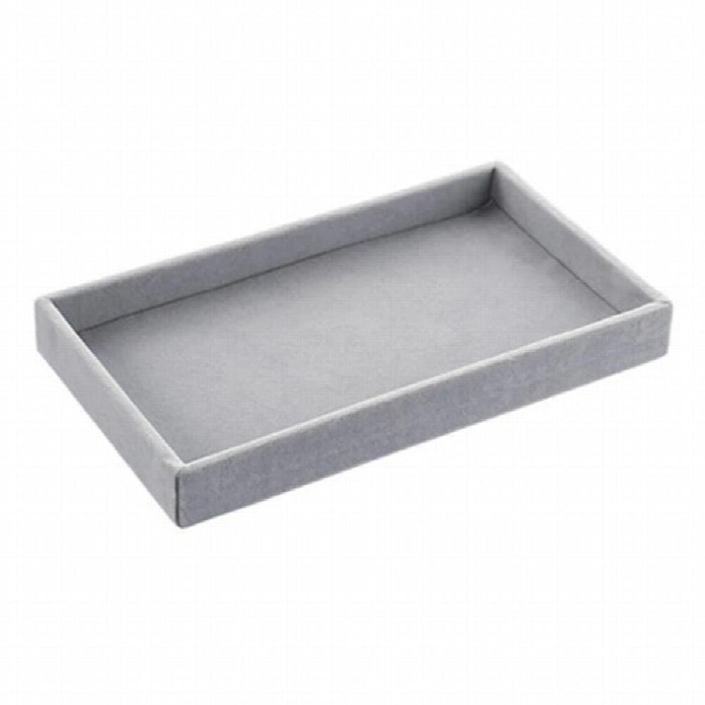 1pc Earrings Earrings Necklace Jewelry Storage Velvet Cloth Tray Desktop Jewelry Display Storage Box Three Velvet Storage Tray