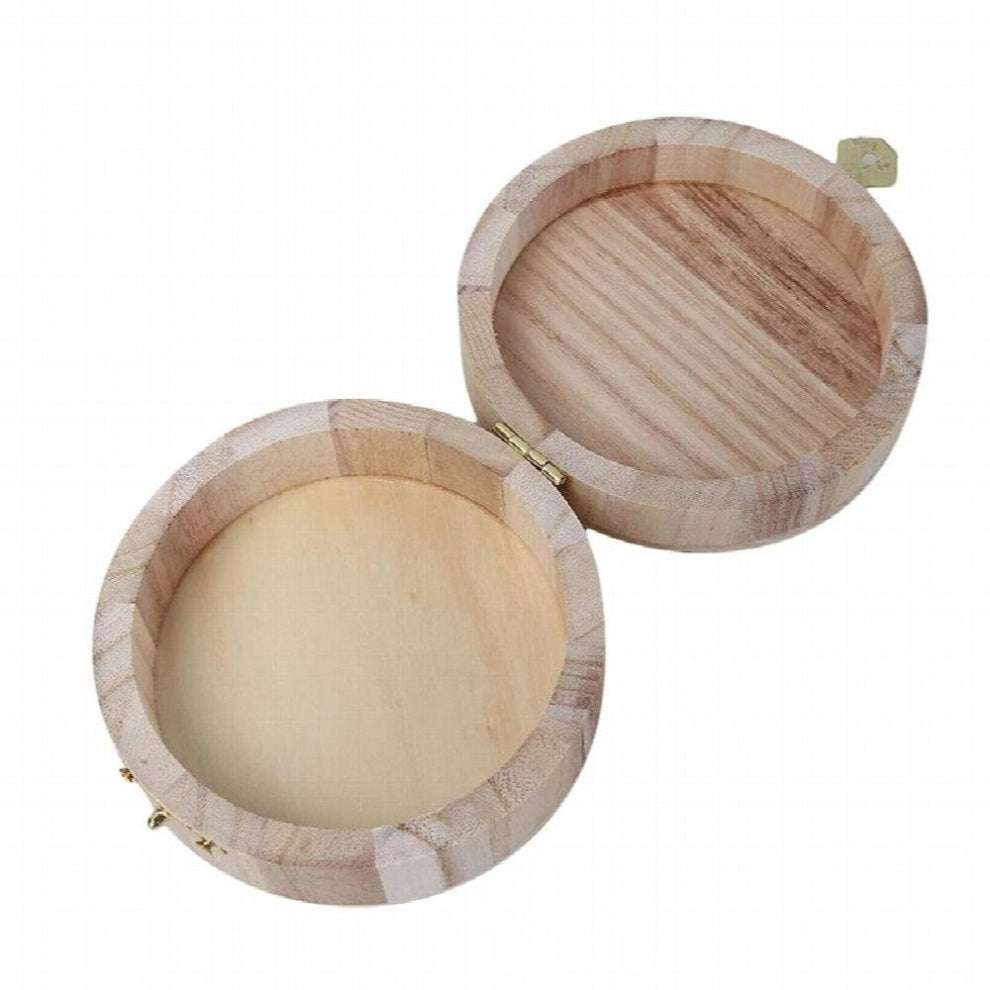 Wooden Crafts Jewelry Storage Box Wood Mud Base Case Art Decor Kids DIY Toys