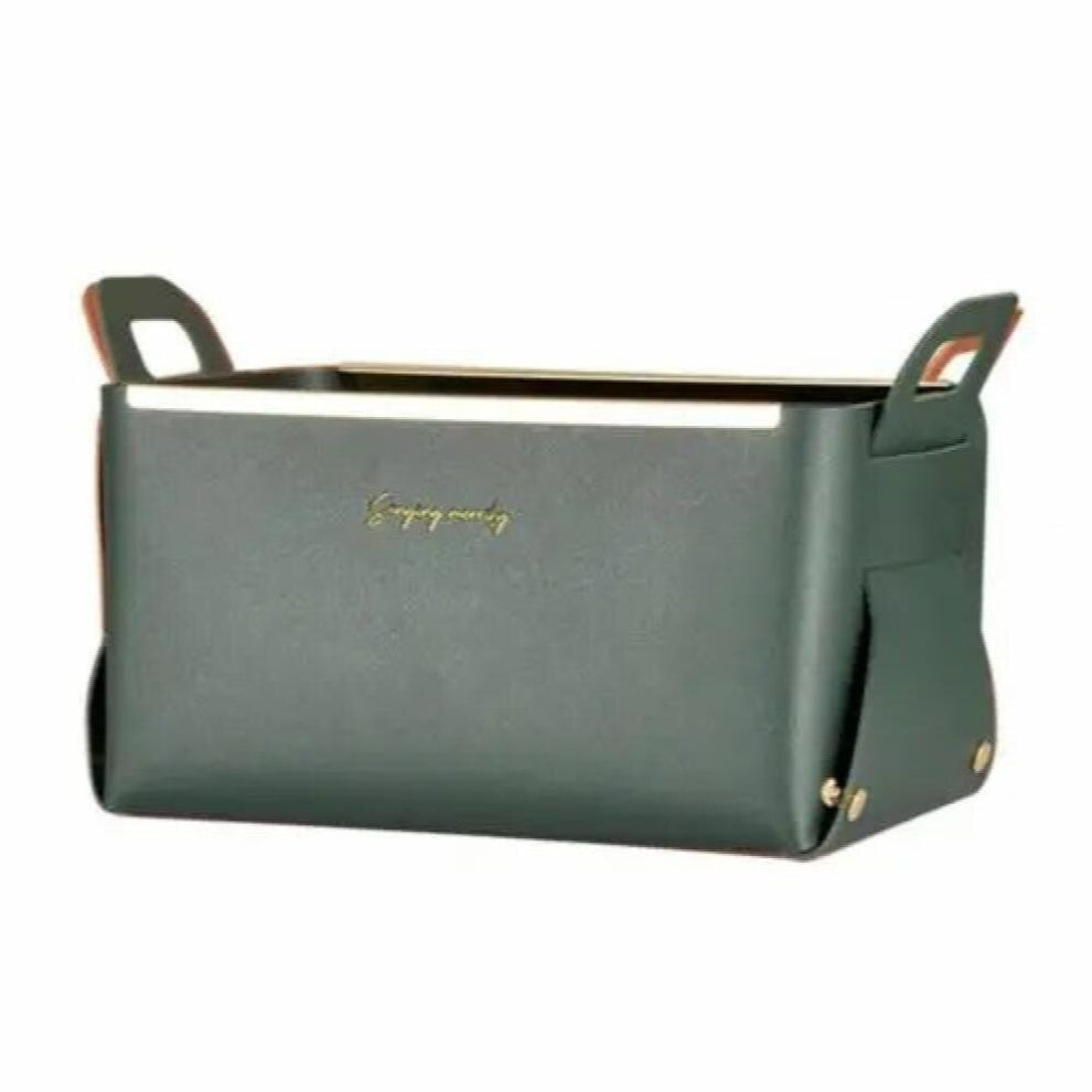 Creative Desktop Sundries Storage Box Faux Leather Cosmetic Container Jewelry Storage Case for Home Office