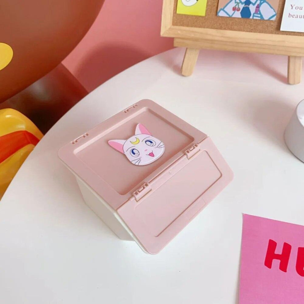 Japan And South Korea Girl Heart Student Desktop Japanese Mini Storage Box Storage Box Pink Storage Bucket Jewelry Storage