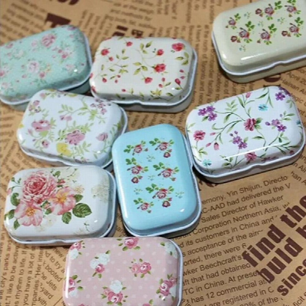Small Size Metal Storage Box Mini Tin Jewelry Storage Box Zakka Girl Favor Household Lovely Iron Box