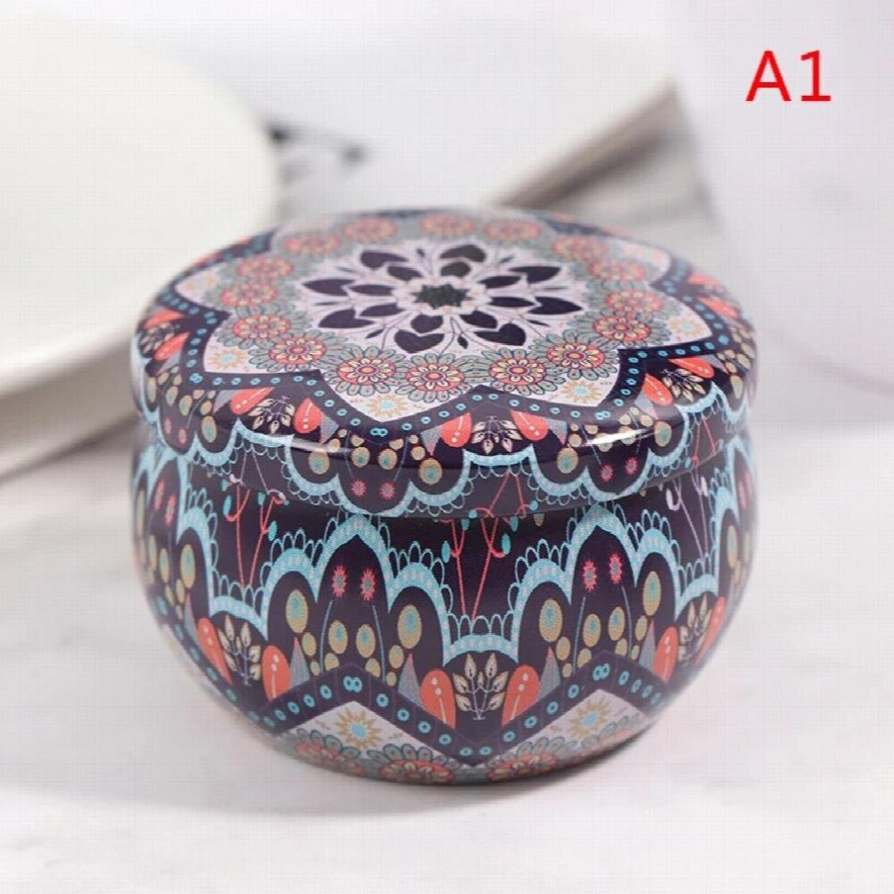 Retro Floral Tin Can Lovely Mini Gift Jewelry Tin Box Cookie Candy Tea Storage Box Candy Gift Case 1PC