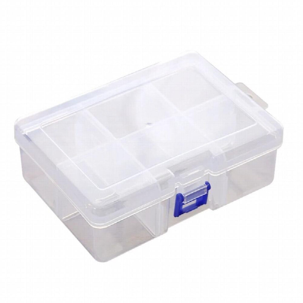 6 Removable Plastic Storage Box Jewelry-Earring-Tools Container Organizer