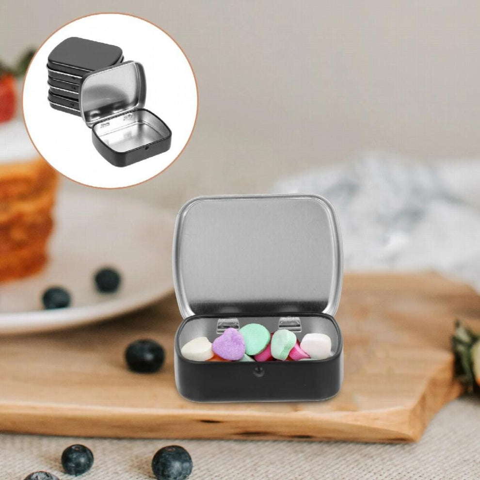 Box Tin Ironmetal Hinged Empty Storage Tins Rectangular Container Jewelry Candylid Boxes Holder Tea Trinket Case Organizer