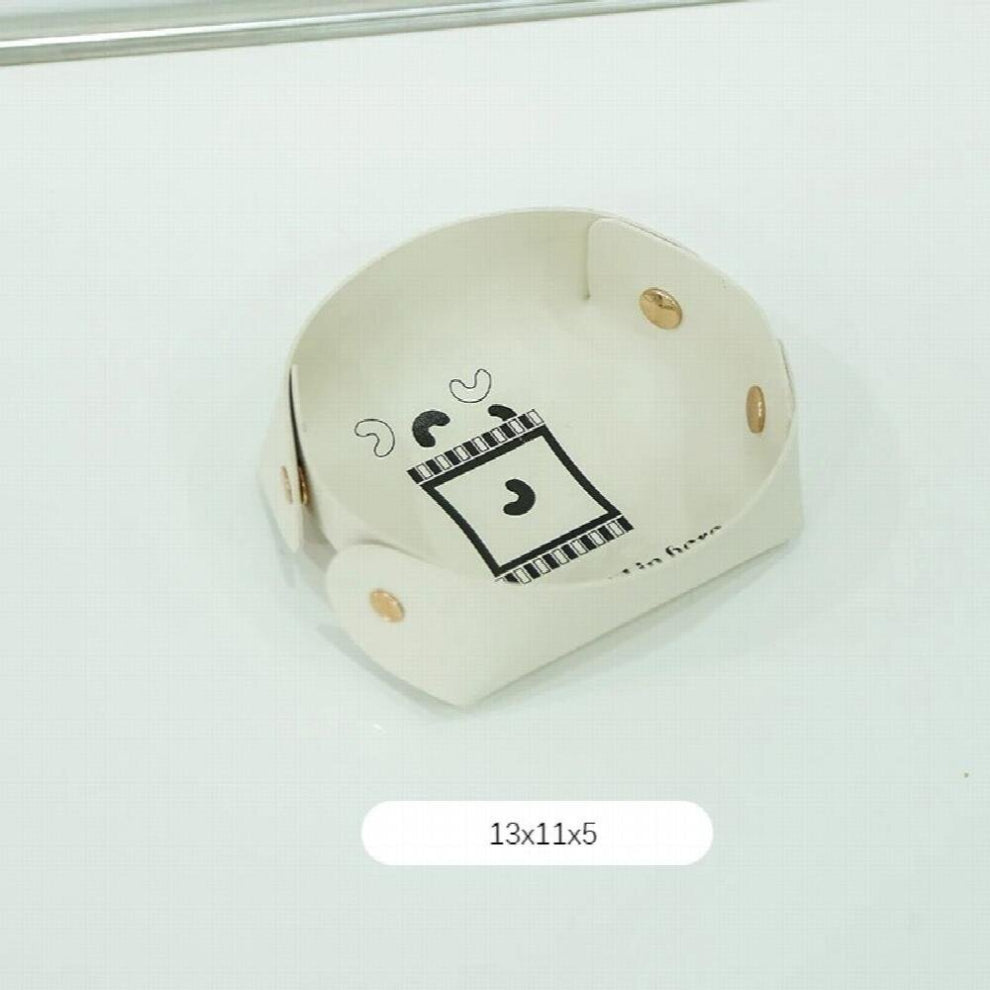 Desktop Earrings Rings Jewelry Storage Basket Leather Ornaments Aromatherapy Display Box Home Office Sundries Makeup Organizer