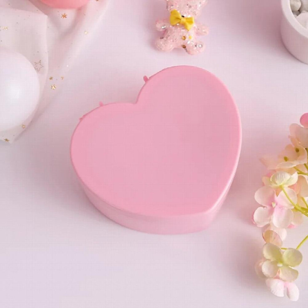 Heart Storage Box Jewelry Desktop Jewelry Organizer Box Student Dormitory Love Storage Box Double Storage Box