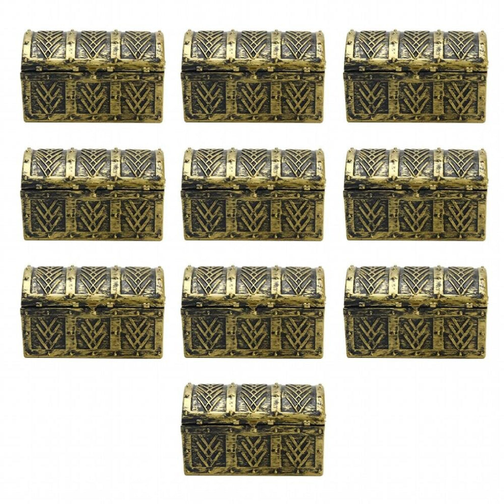 10pcs Treasure Chest Vintage Trinket Pirate Organizer Home Decor Desktop Party Jewelry Storage Accessories Gift Children Mini