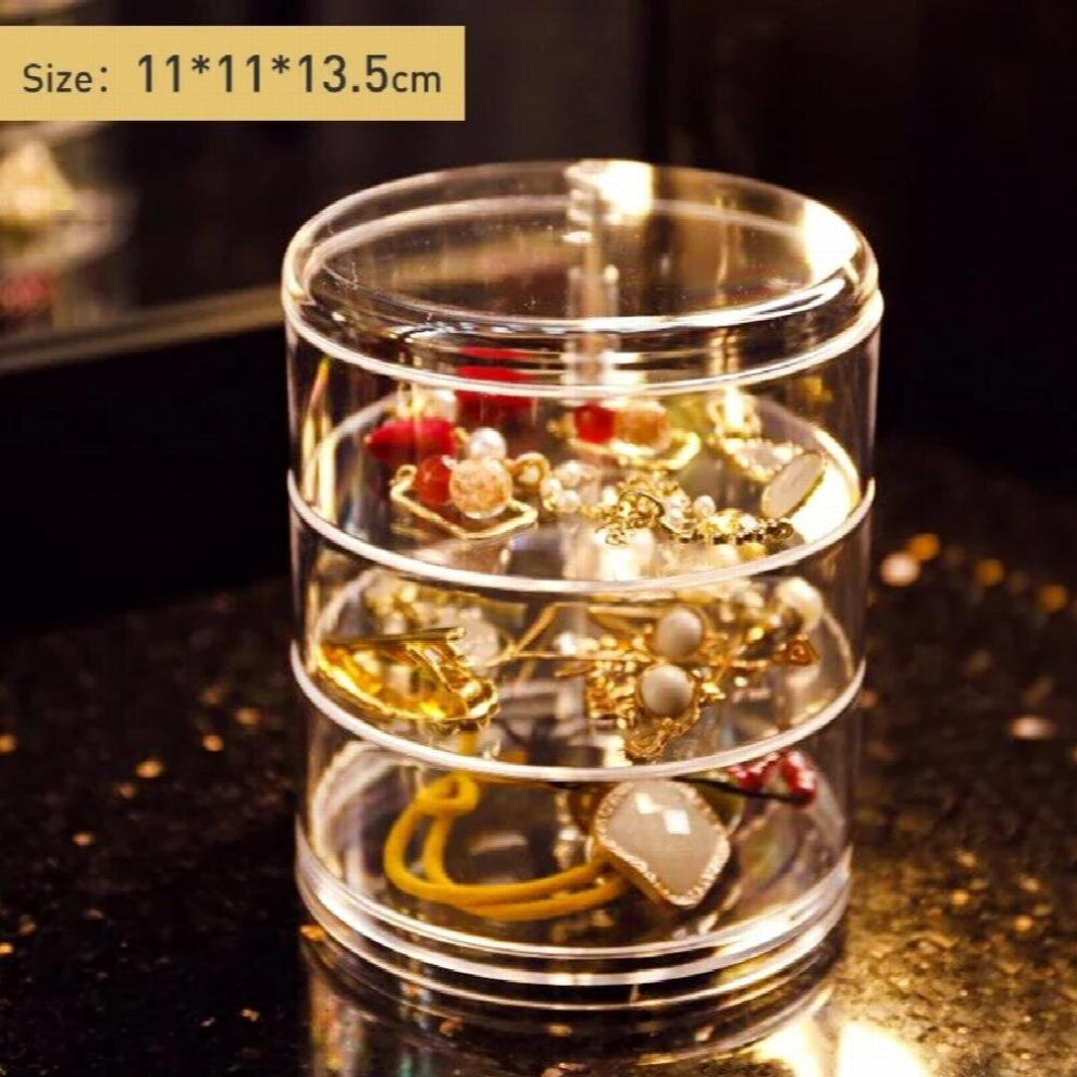 Nordic 3-4-5 Layers Rotatable Jewelry Box,Small Jewelry Organizer, Women Girls desktop Storage Box for Earrings Ring, Necklaces