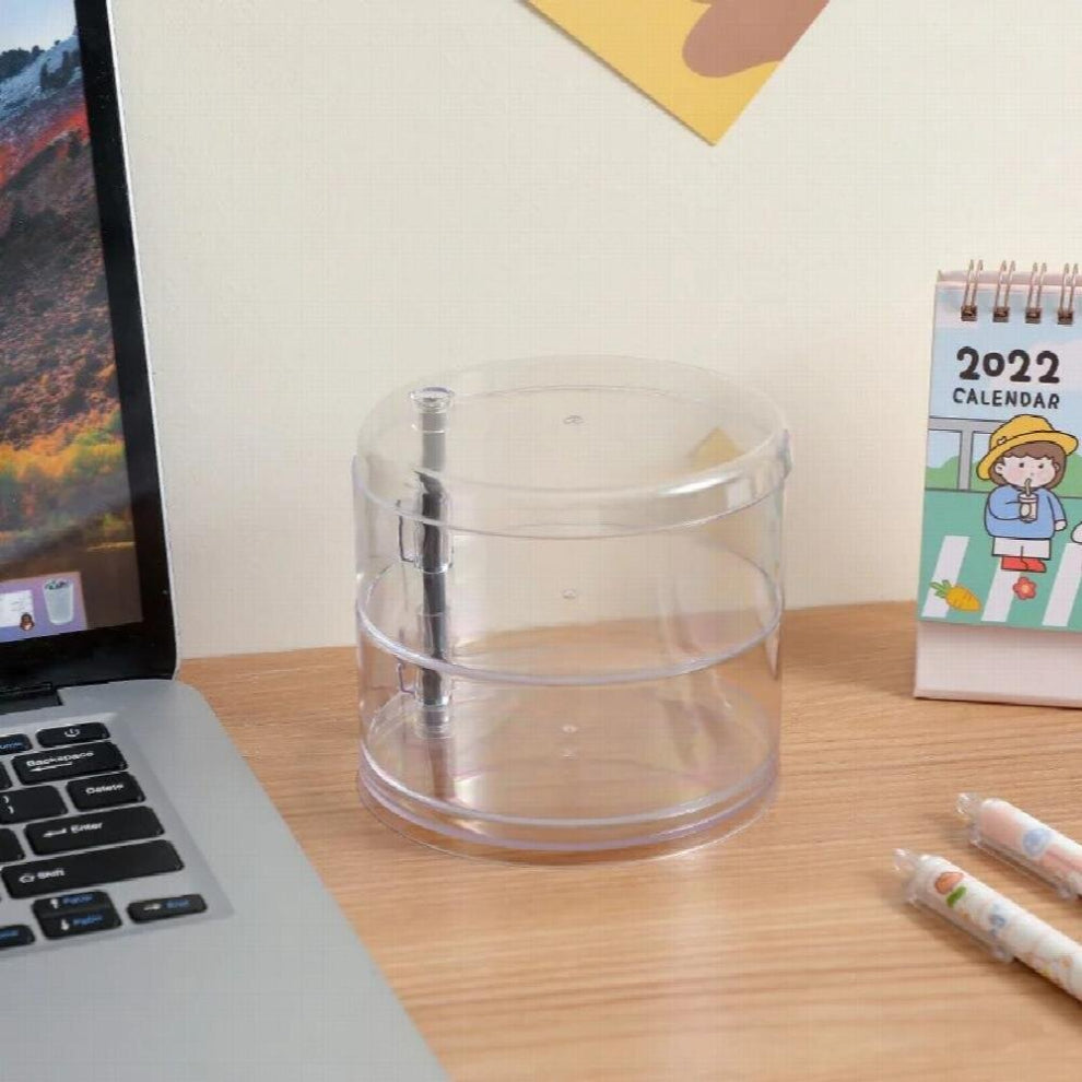 Rotating Transparent Jewelry Box Desktop Storage Dust Belt Cover Makeup Jewelry Rack Makeup Rack Jewelry Organizer