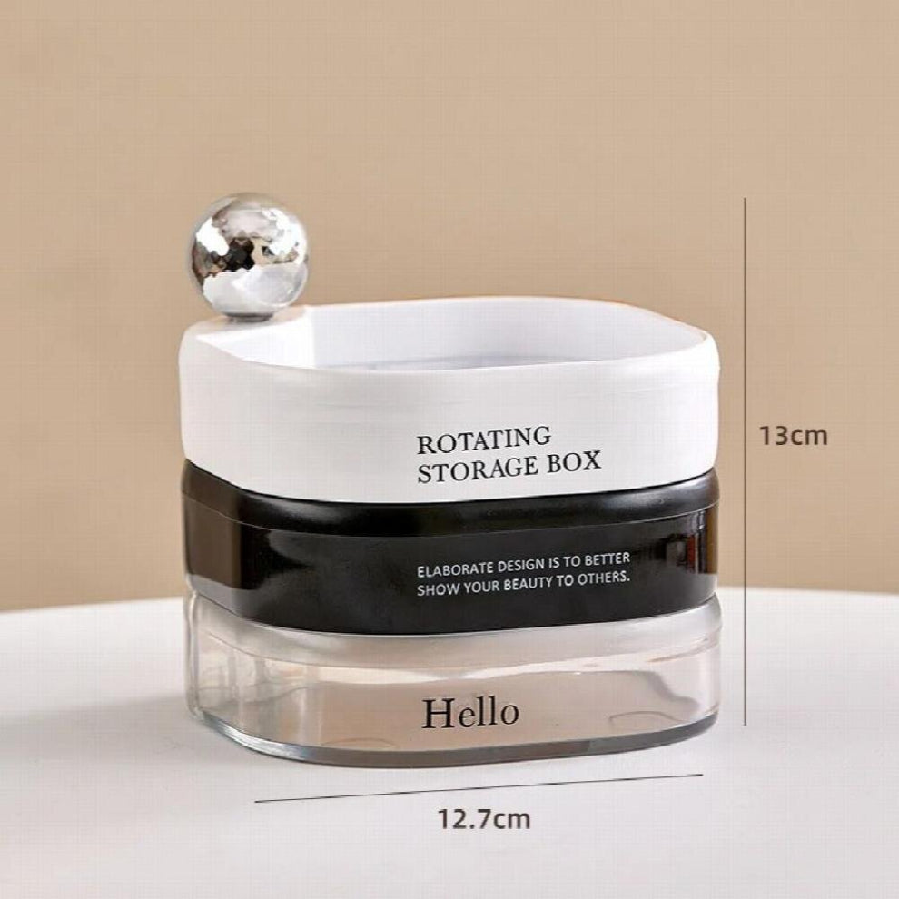 Rotatable Jewelry Storage Box 3 Layer Large Capacity Rings Earrings Organizer Case Desktop Storage Decor Jewelry Showcase