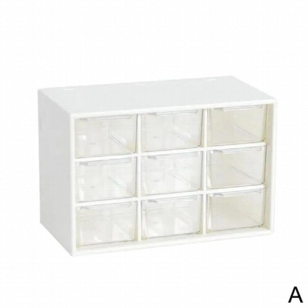 Bedroom Dustproof Nine Square Small Drawer Jewelry Storage Box Dormitory Desktop Stationery Jewelry Hand Account Storage Box