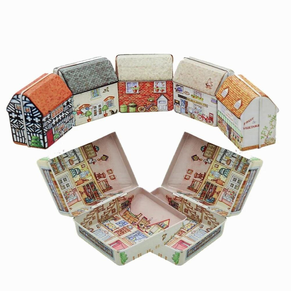 Mini Full Painting Tin Box Locker Storage Desktop Cosmetic Storage Home Jewelry Storage Box Kid Gift Metal Container TW215