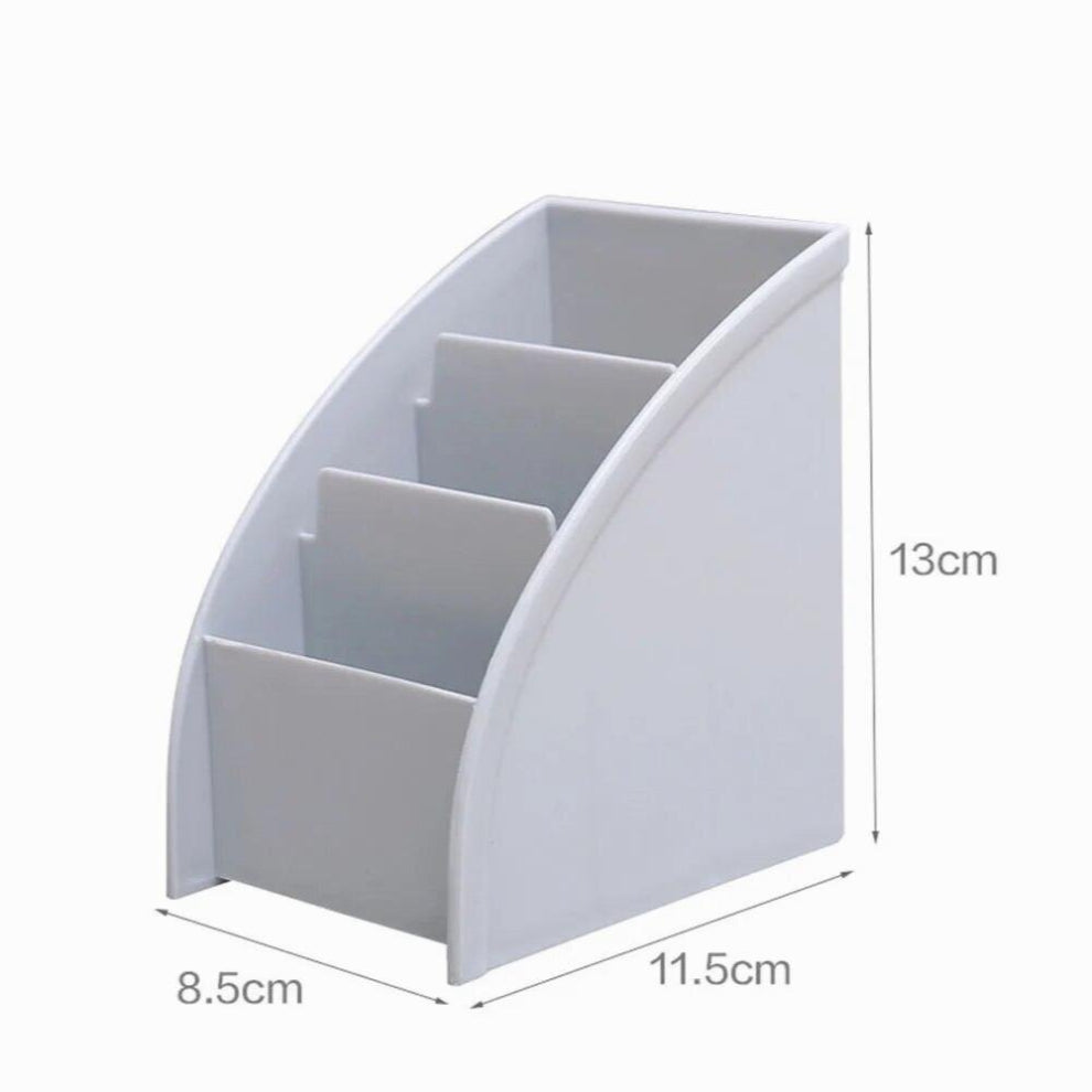3 Grid Trapezoidal Desktop Tidy Organizer TV Remote Control Holder Tea Table Storage Rack Cosmetics Makeup Jewelry Box Case