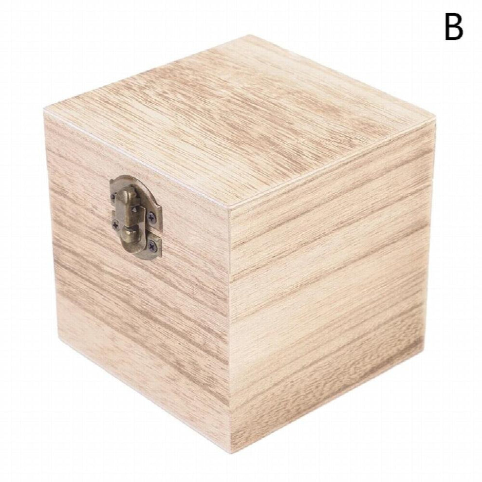 Wooden Paulownia Box Postcard Storage Organizer Box Retro Jewelry Box Desktop Wood Clamshell Storage Hand Decoration