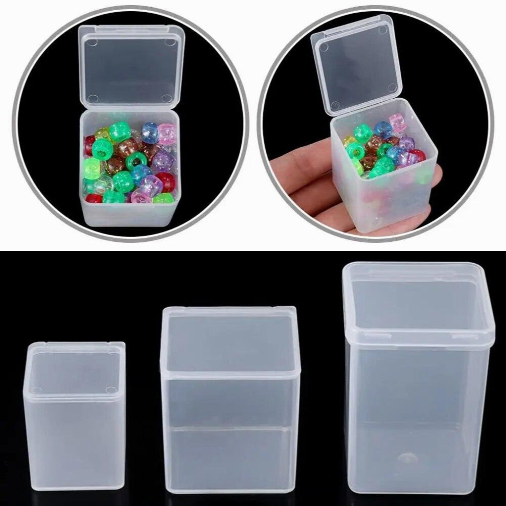 Transparent Hardware Case Nail Art Screw Storage Pill Chip Box Beads Container Small Storage Box Jewelry Organizer Case