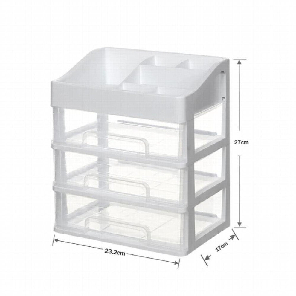 Clear Makeup Cosmetic Storage Drawer Box Case Organizer Desktop Transparent Stationery Storage Container Jewelry Organizers Big