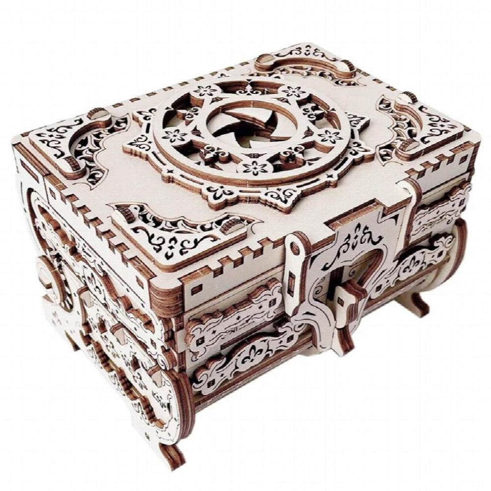 Wooden Jewelry Box Storage Box Diy Creative Puzzle 3d Three-dimensional Model Music Box Classical Jewelry Box Ladies
