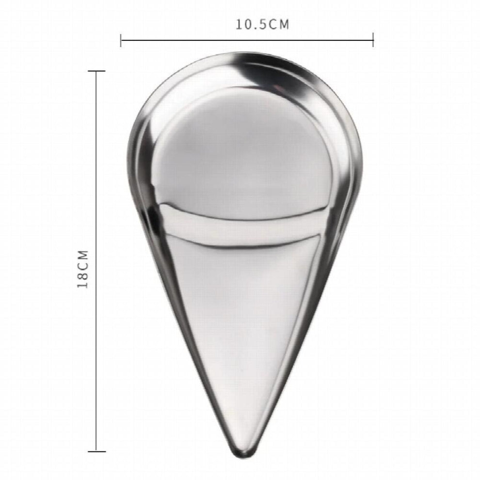 Stainless Steel Storage Tray Desktop Dish Water Drop Shape Jewelry Display Plate Home Kitchen Tools Cosmetic Organizer 1PC