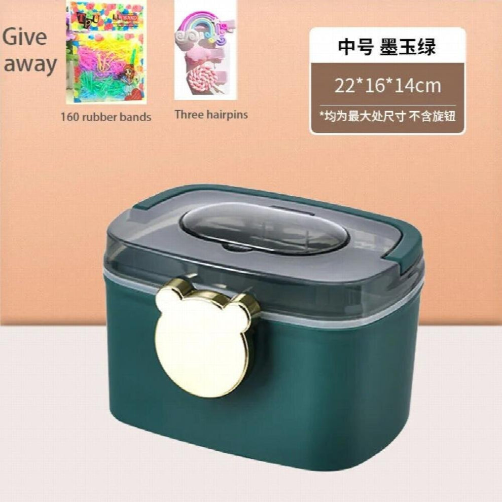 Multifunctional Childrens Desktop Storage Box, Transparent Large-capacity Hairpin, Hairband, Headdress, Baby Jewelry Organizer