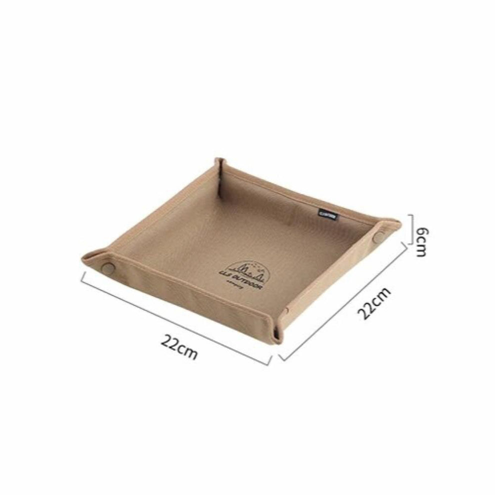 Retro Cloth Foldable Cosmetic Storage Box Jewelry Display Plate Home Office Desktop Keys Coins Accessories Sundries Decor