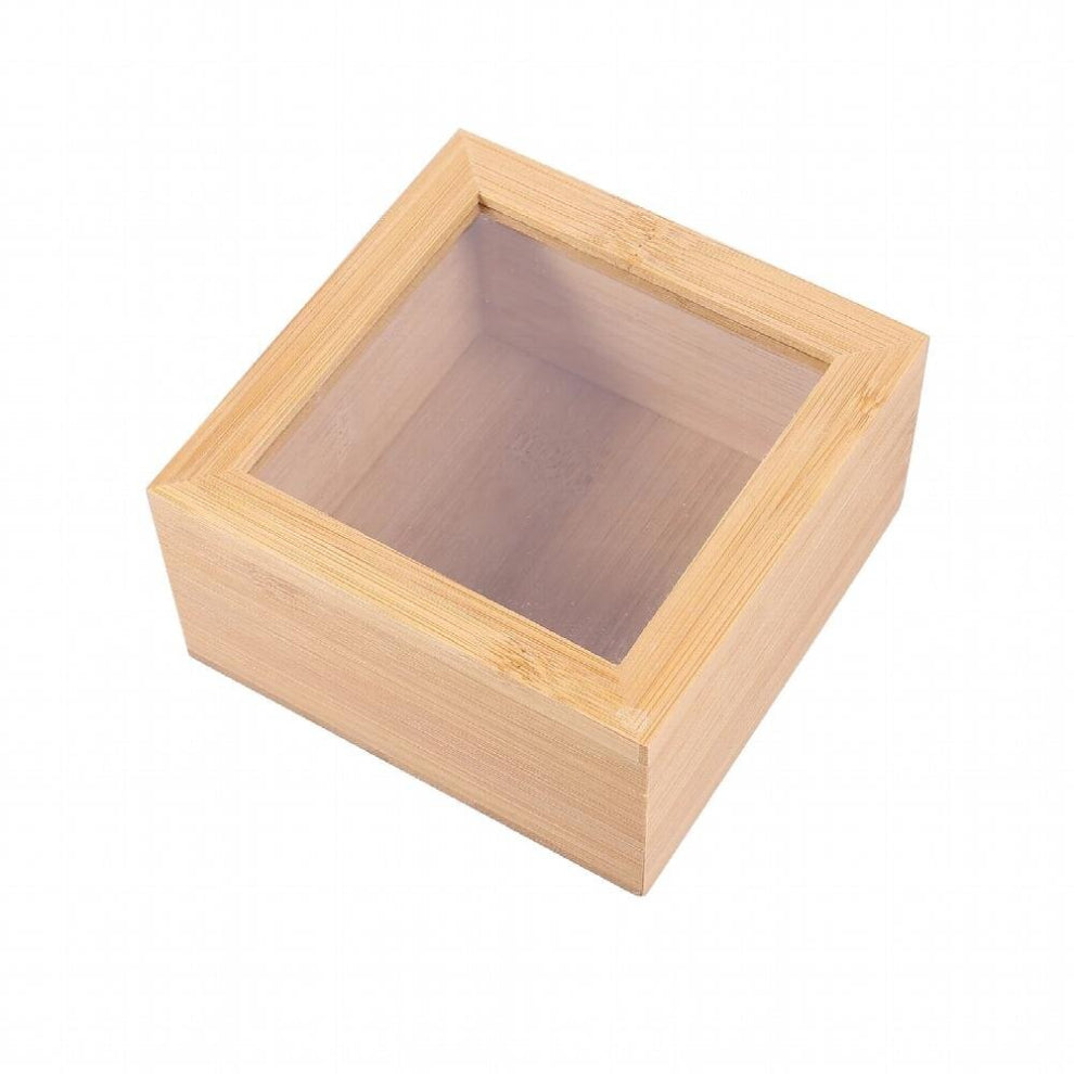 Home Desktop Window Storage Box With Lid Golden Lock Postcard Sundries Organizer Craft Jewelry Case Home Wooden Box Bin
