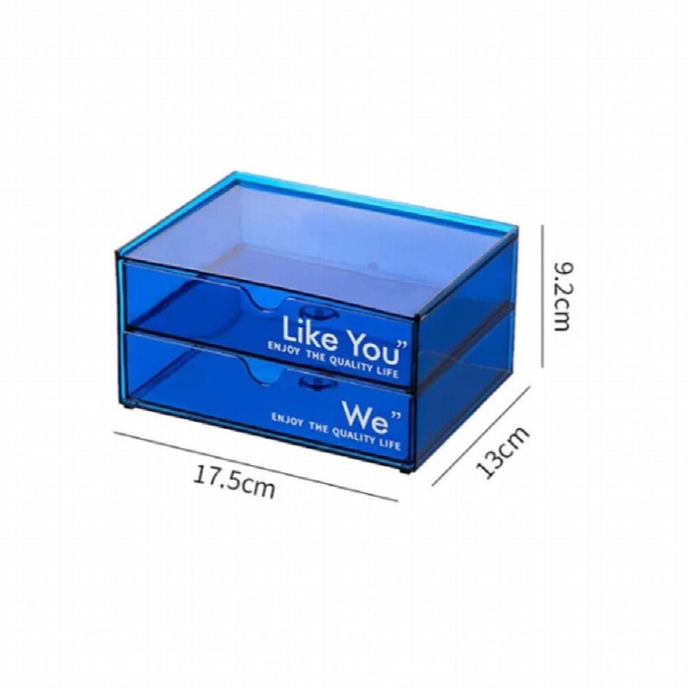 Multifunctional Desktop Stationery Sundries Organizer Transparent Plastic Cosmetic Jewelry Storage Box Stackable Ornaments Rack