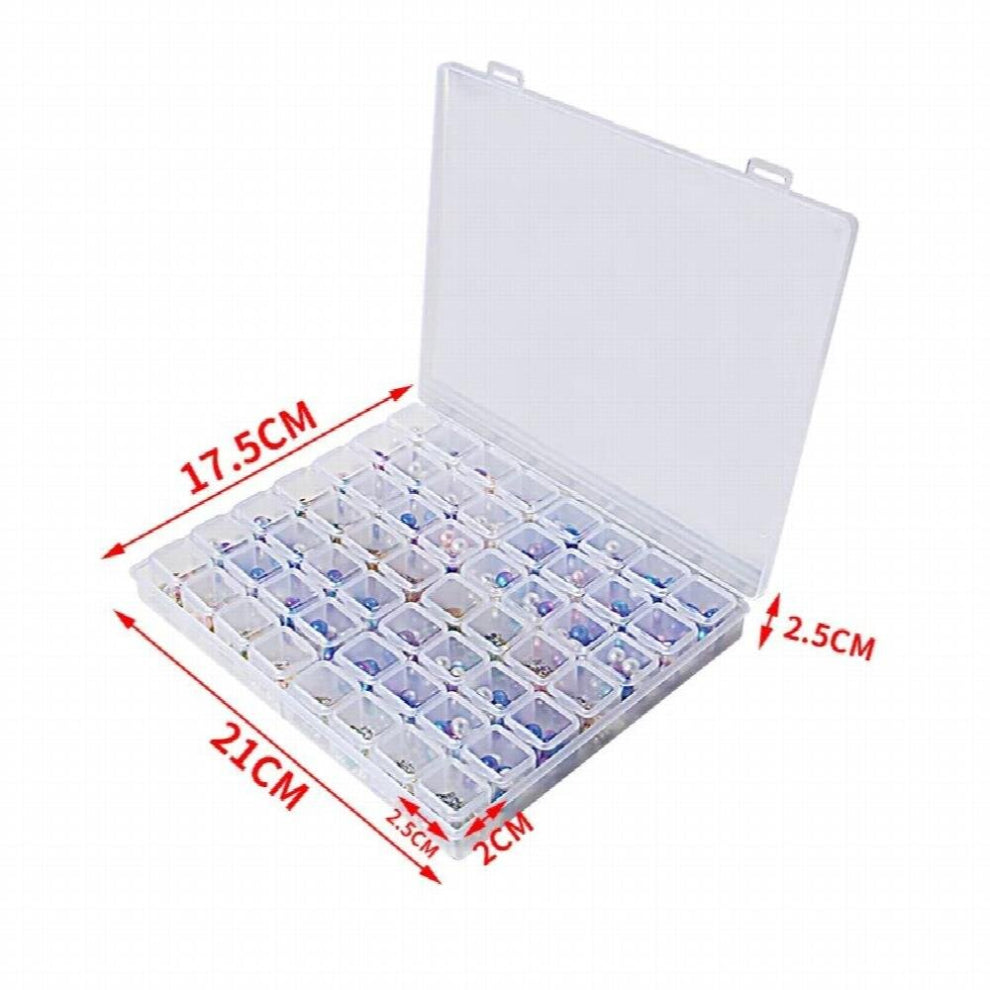 56 Grid Transparent Nail Jewelry Box Home Multi-Functional Desktop Finishing Multi-Grid Earrings Necklace Jewelry Storage Box