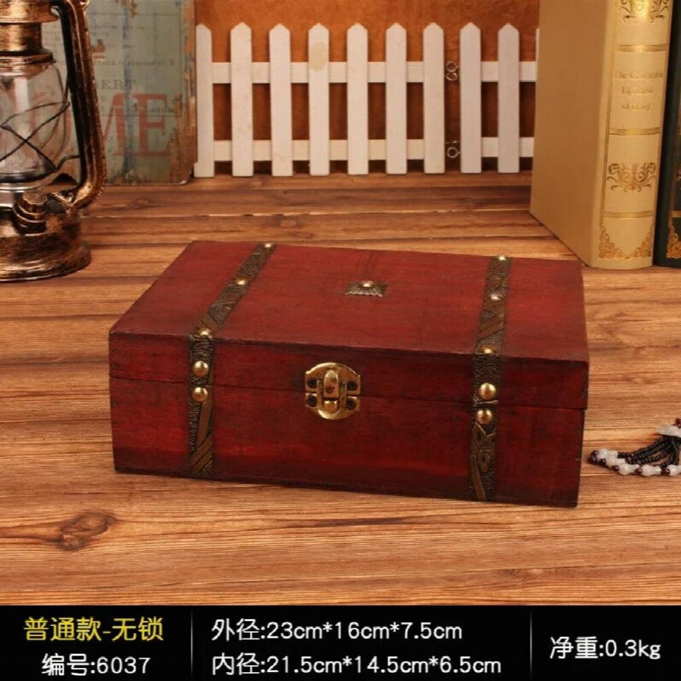 Retro Daily Necessities Desktop Storage Chinese Style Jewelry Box Lock Wooden Home Storage Organizer for Cosmetics
