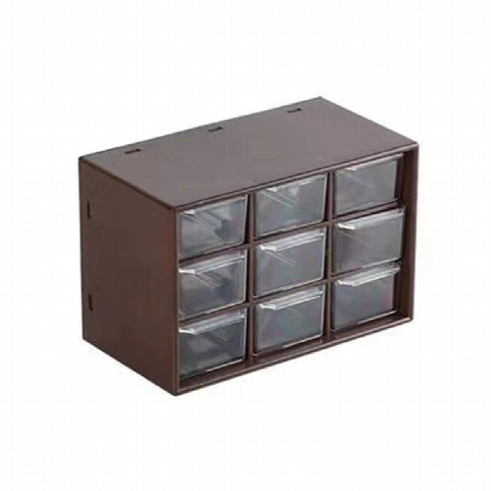 1PC 9Grids Jewelry Masking Tape Storage Box Transparent Drawer Desktop Organizing For Girls Bedroom Decoration