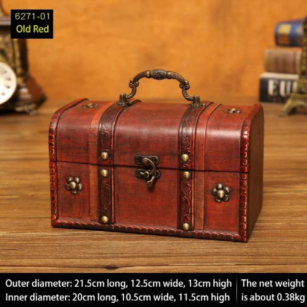 Storage Box Retro Storage Box Tabletop Sundays Sorting Box Chinese Classic Wooden Jewelry Organizer