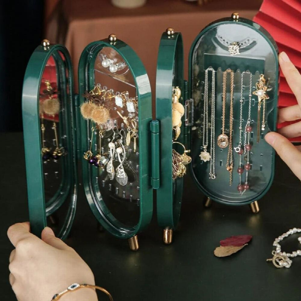 Desktop Jewelry Storage Box Earrings Jewelries Multilayer Dustproof Jewelry Box Multi-Function Jewelries Boxes Organizer