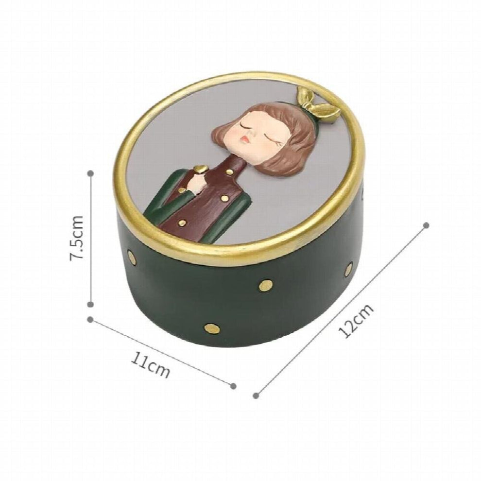 Light Resin Storage Box Bedroom Bedside Jewelry Organizer Creative Bubble Girl Relief Crafts Modern Home Decoration