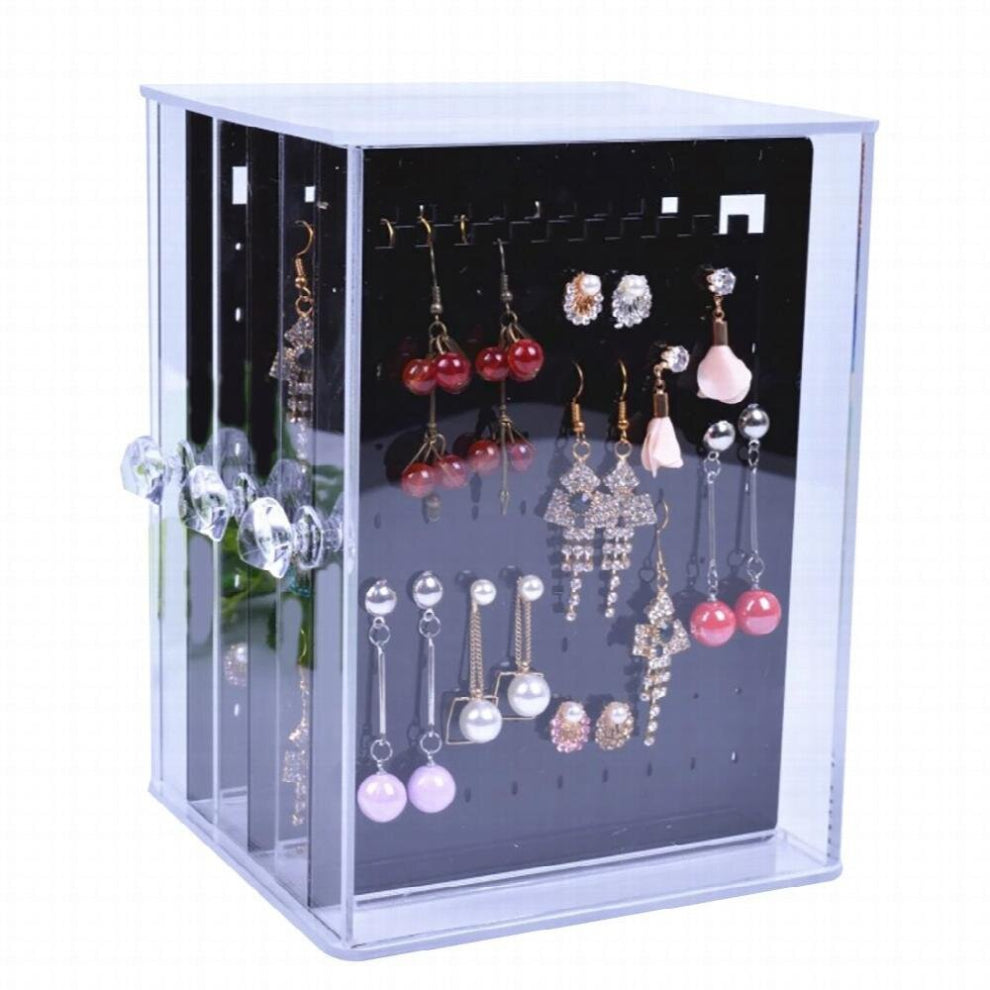 Earring Storage Box Display Shelf Household Hanging Necklace Arrangement Earrings Jewelry Acrylic Dustproof Clear Jewelry Box