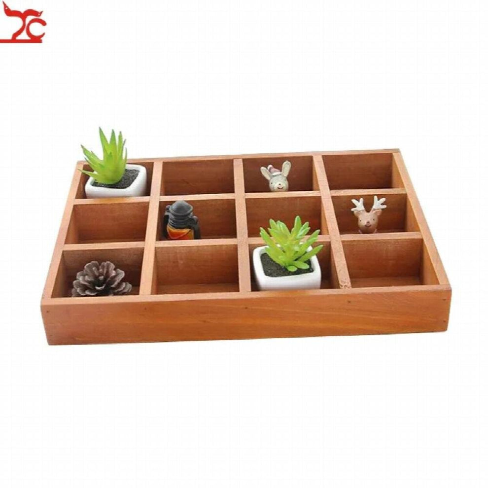 12 Wood Tabletop Ornaments Jewelry Box Grocery Wooden Box Vintage Can Grow Meaty Boxes Storage Organizer