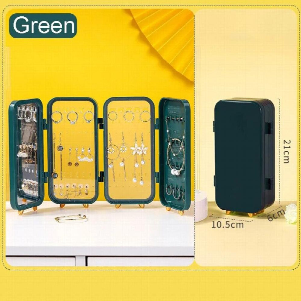 Foldable Large Capacity Desktop Jewelry Box Multi-layer Dust-proof Ring Pendant Earring Necklace Jewelry Finishing Storage Box