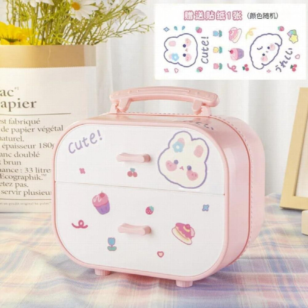 Plastic Large Jewelry Storage Box Organizer Desktop Headwear Stationery Cosmetic Box Jewelry Drawer Storage Box Women Girls